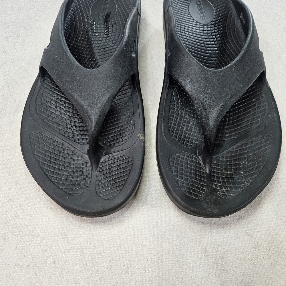 Oofos OOriginal Recovery Sandals M10 W12 Black - Picture 2 of 6
